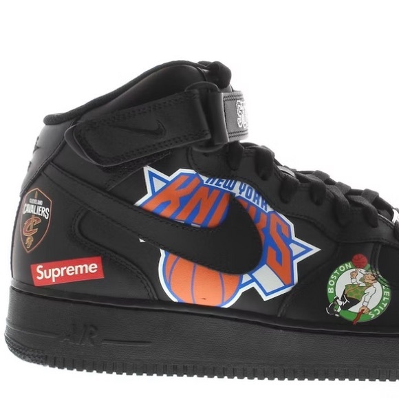 2018 Supreme NBA Black Nike Air Force 1 Mid '07 SS18 - Picture 2 of 10